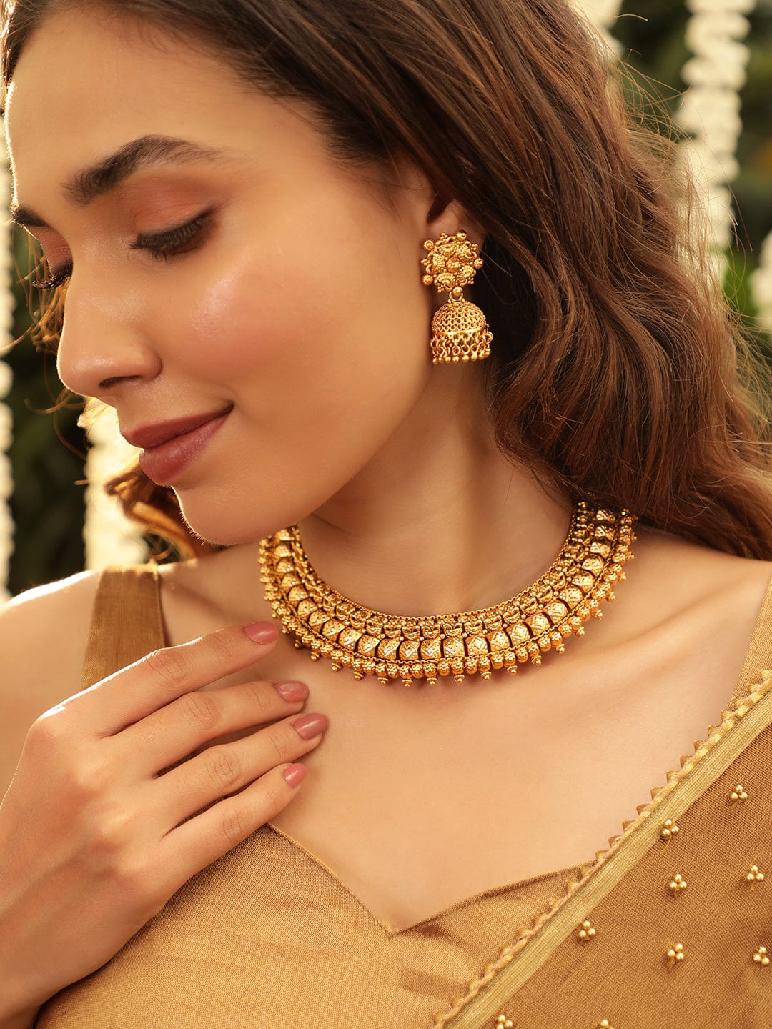 Golden Temple Necklace Set