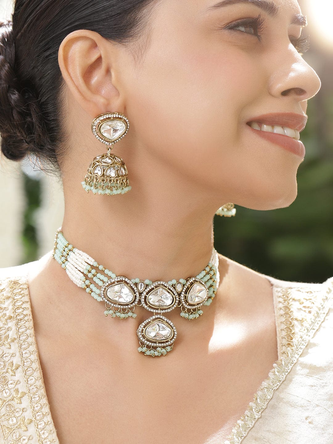 Mint Mirage Kundan Choker Set