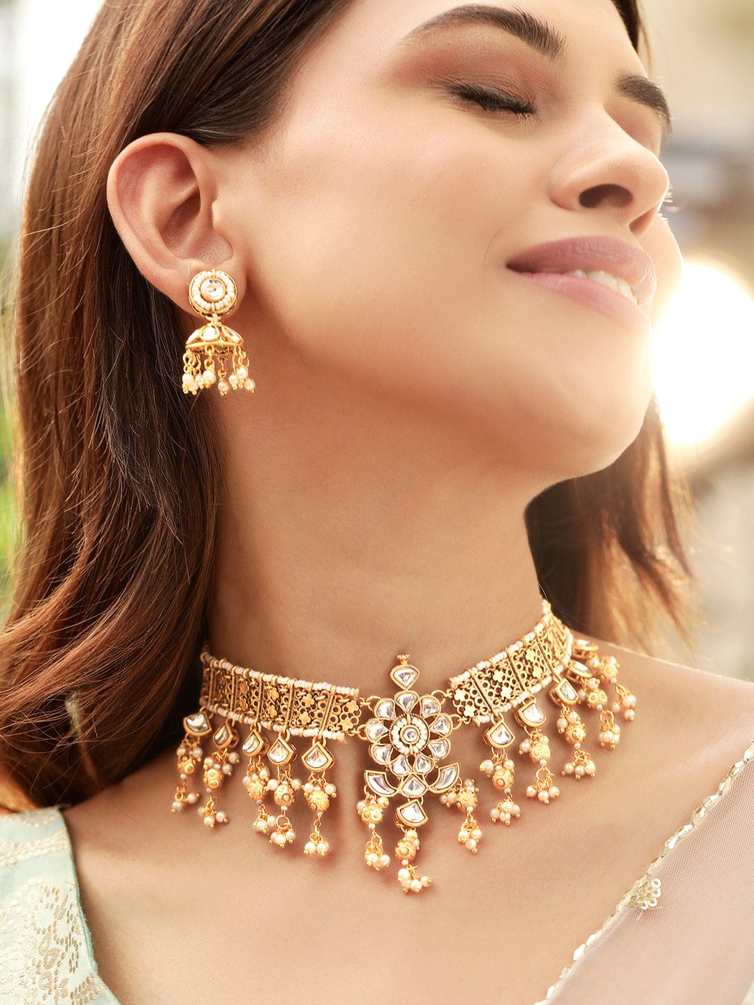 Royal Kundan Contemporary Necklace Set