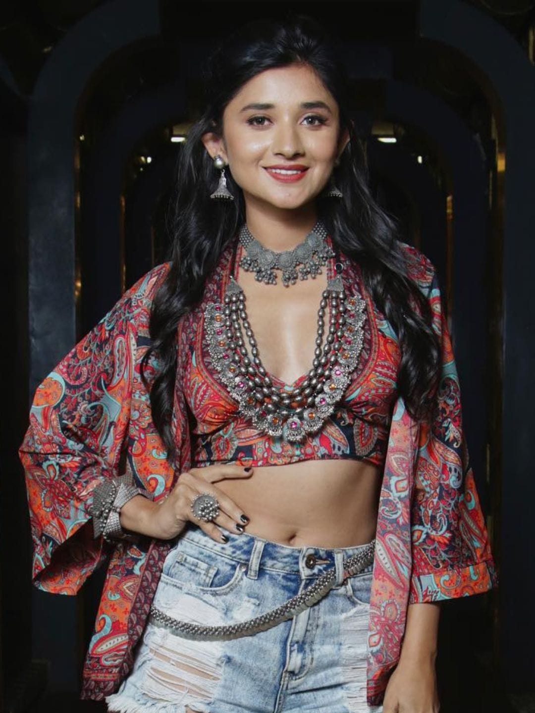 Kanika Mann Boho Oxidised Statement Necklace