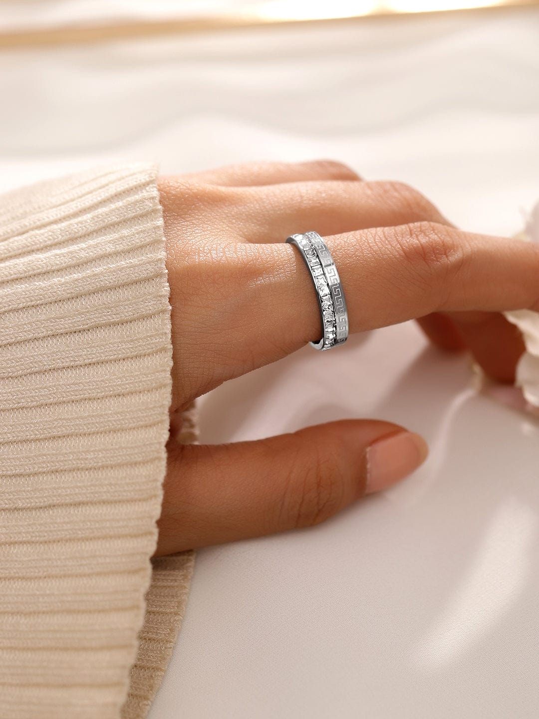 American Diamond Zirconia Cubic Studded Ring