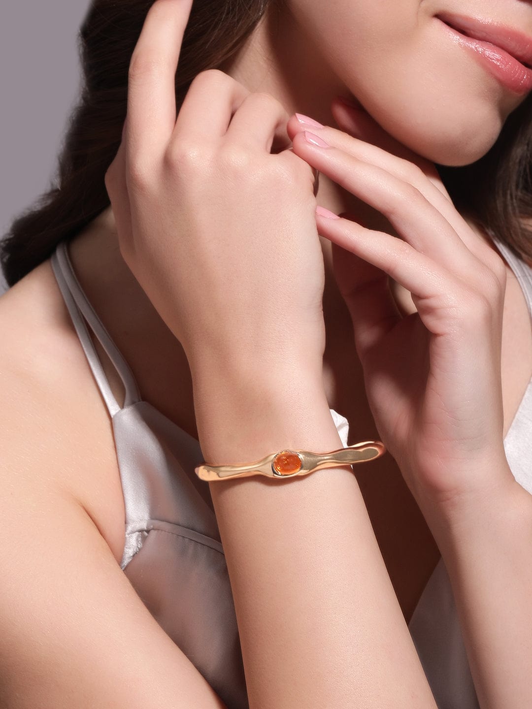 Rubans Voguish Women Gold-Toned Yellow Brass Gold-Plated Bracelet