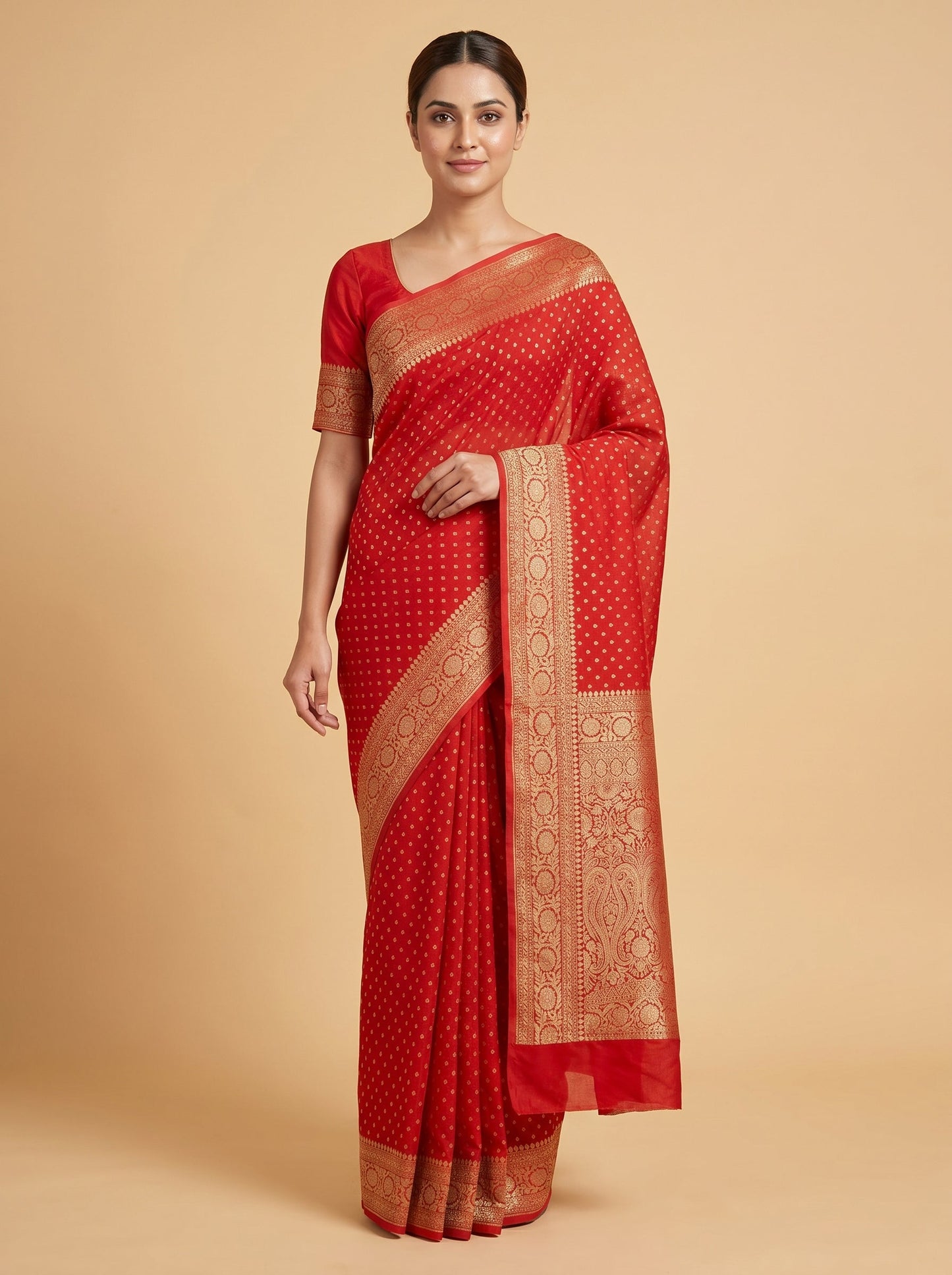 Rust Earthy Warmth Handloom Saree