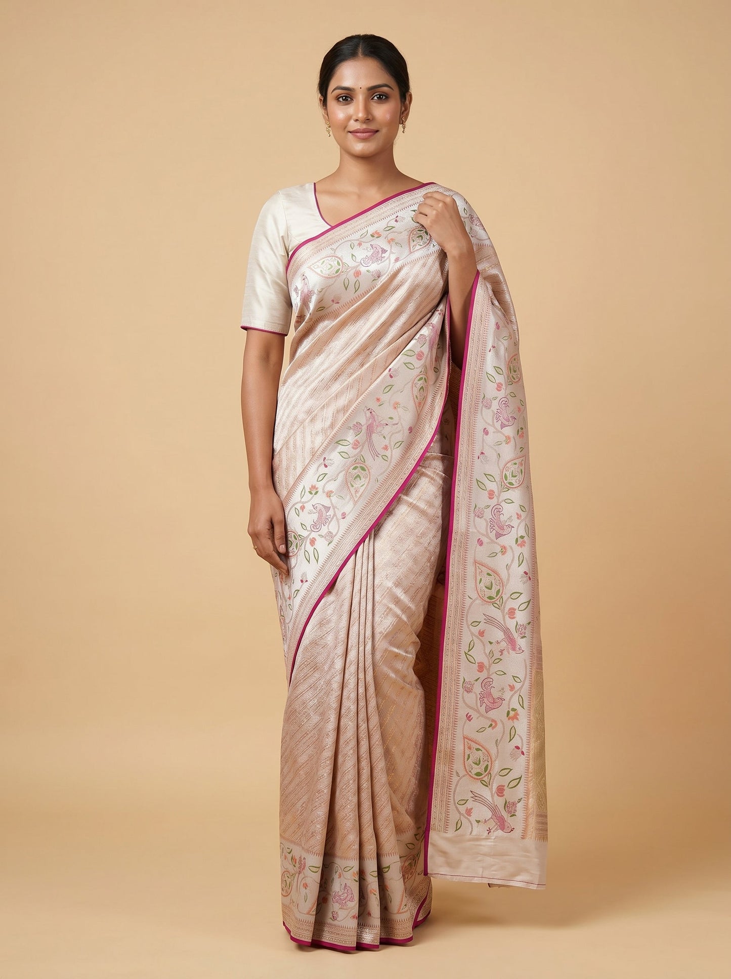 Rust Warm Tone Handloom Saree