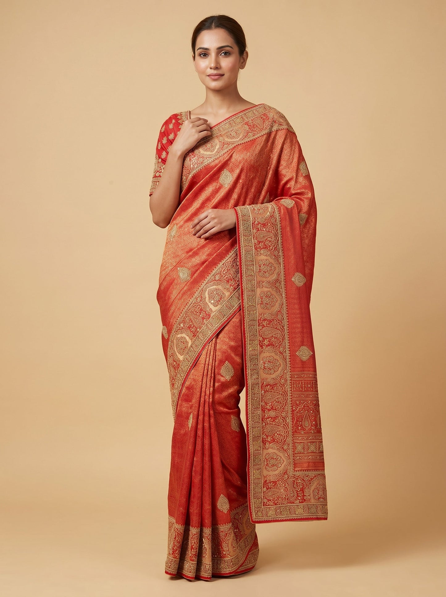 Scarlet Grace Charm Embroidered Saree