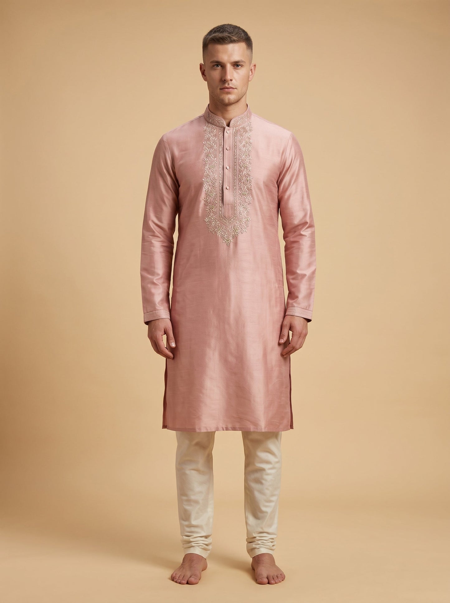 Soft Peach Straight Kurta Set