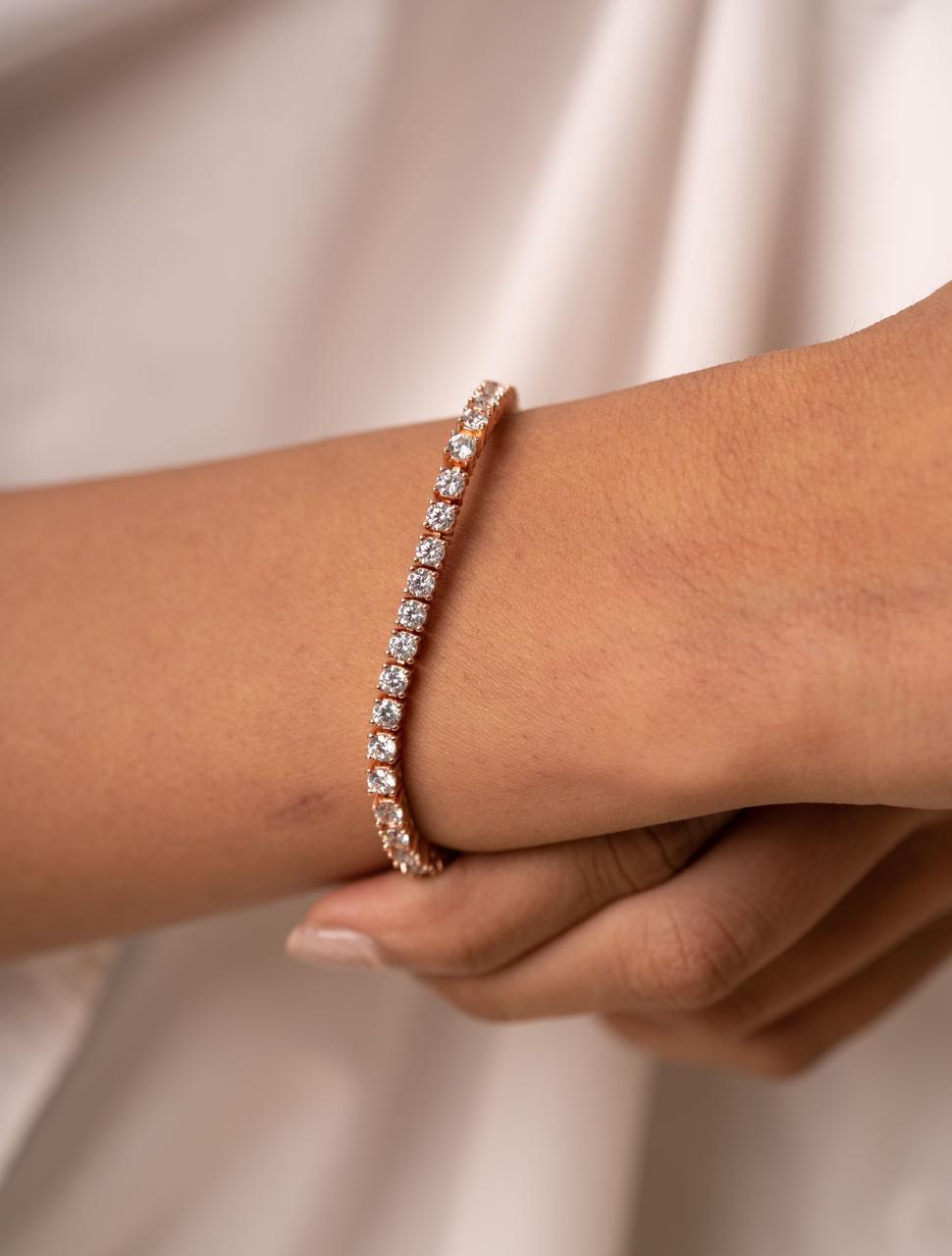 10 Cent Staple Diamond Tennis Bracelet | 3mm
