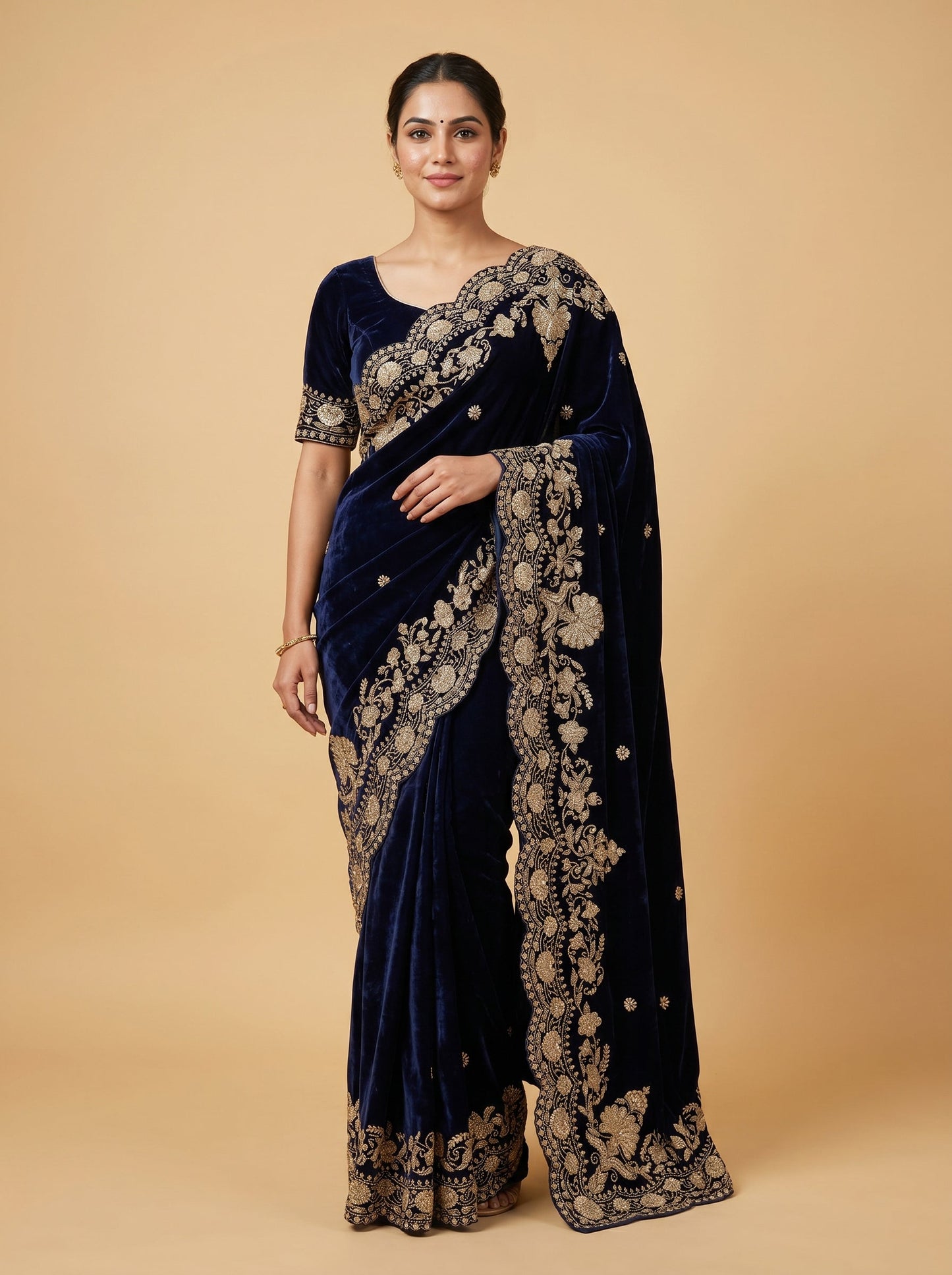 Steel Mist Blue Saree
