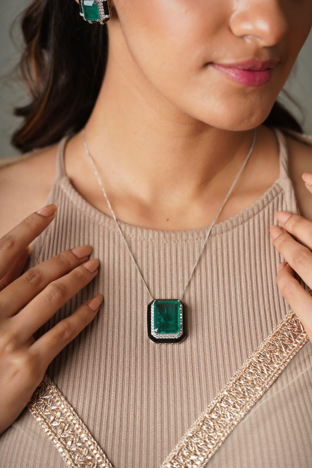 SuperNova Emerald Doublet Necklace