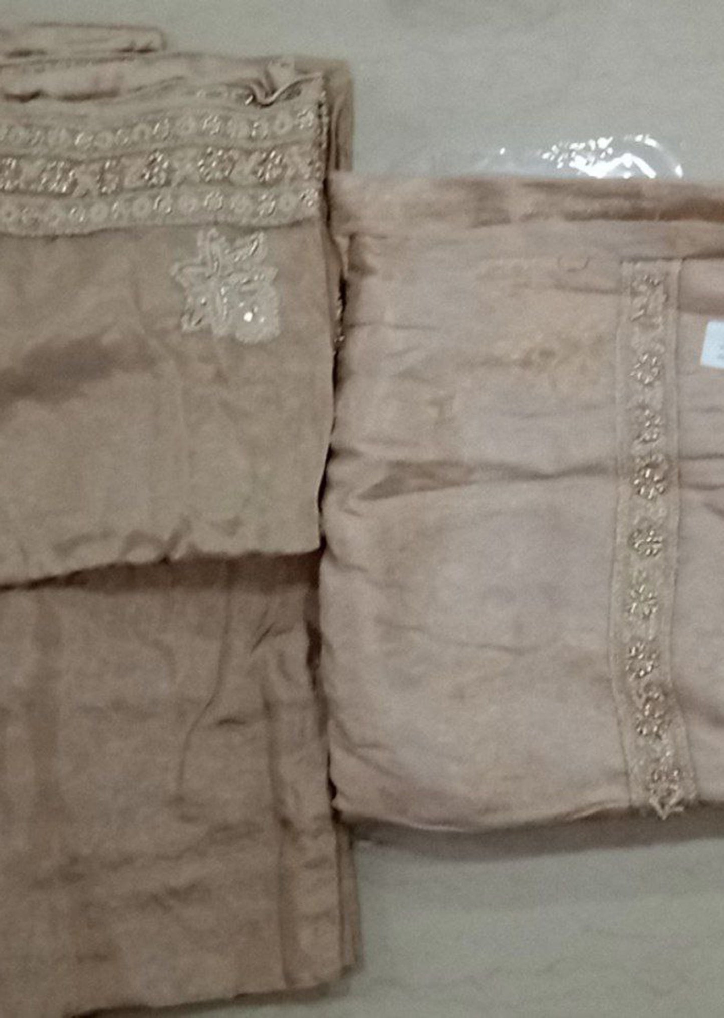 Taupe Bloom Serenity Dress Material