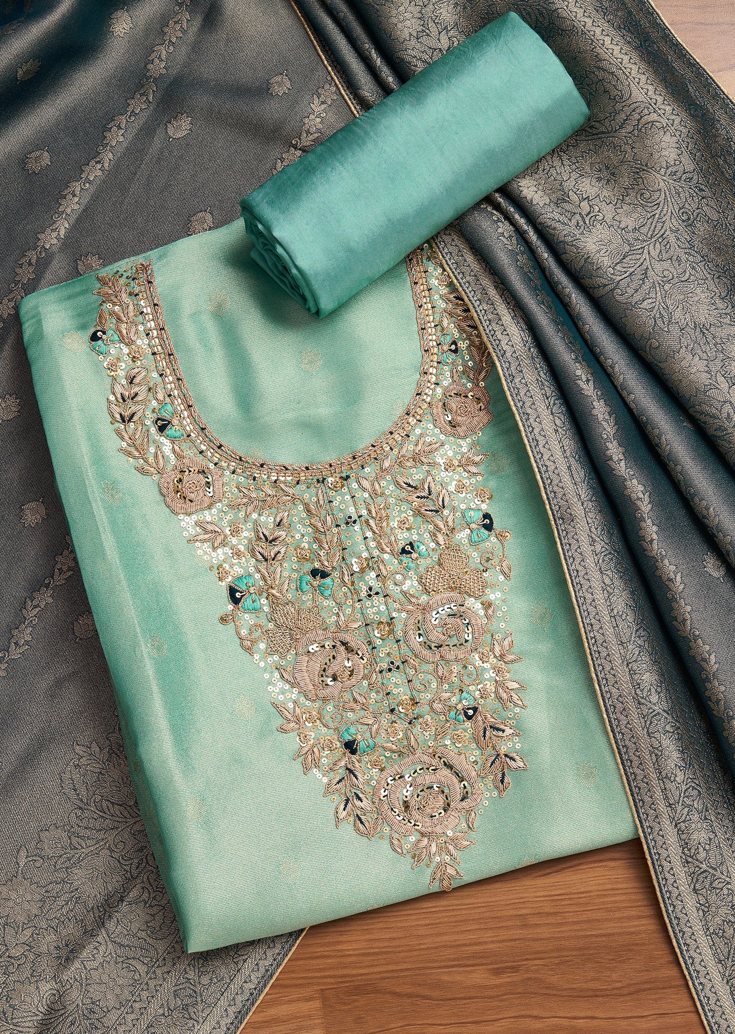 Turquoise Blue Suit