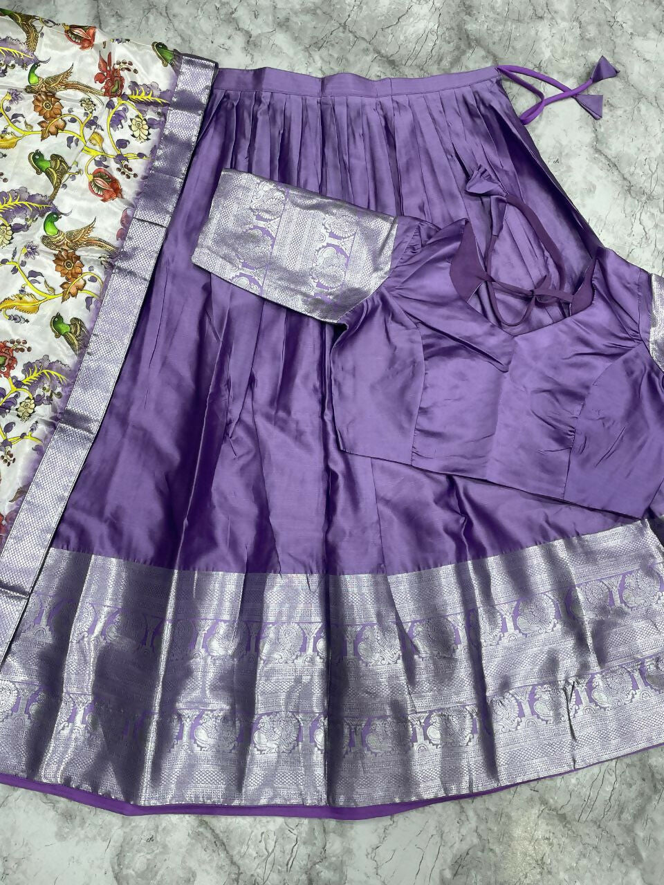 Teeya Creation New Latest Trendy Stylish Lehenga Choli Set - Lavender