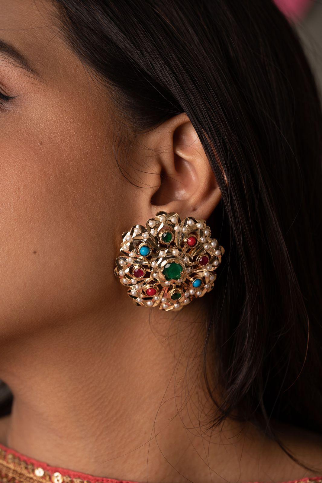 Valima Floral Jadaau Oversized Studs