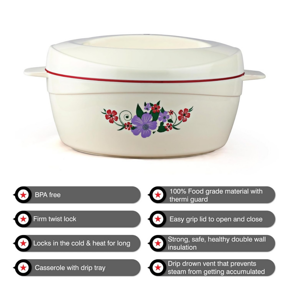 Cello Roti Plus Insulated Casserole Hot Pot Box Case with Lid - Red