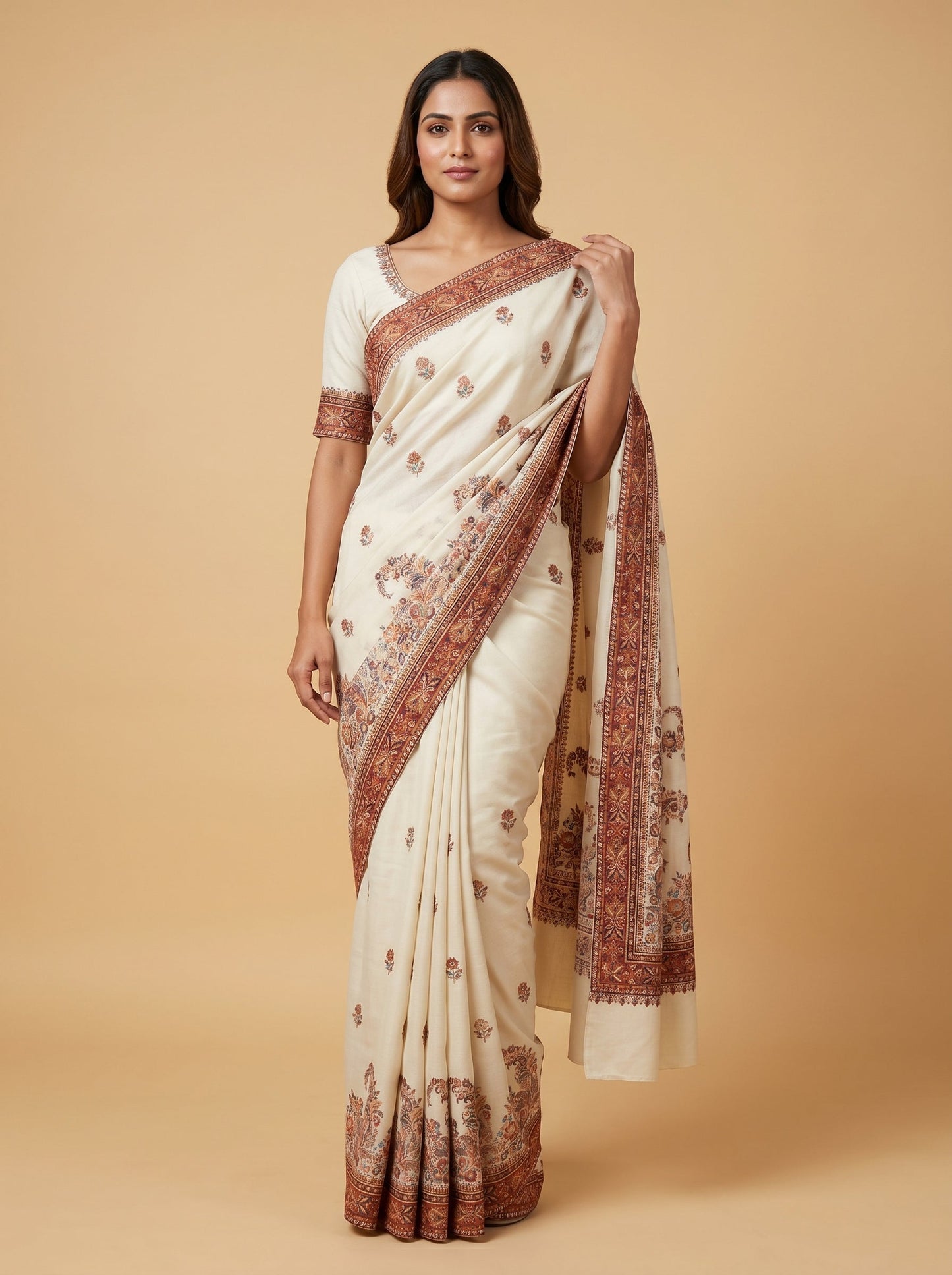 White Soft Finish Handloom Saree
