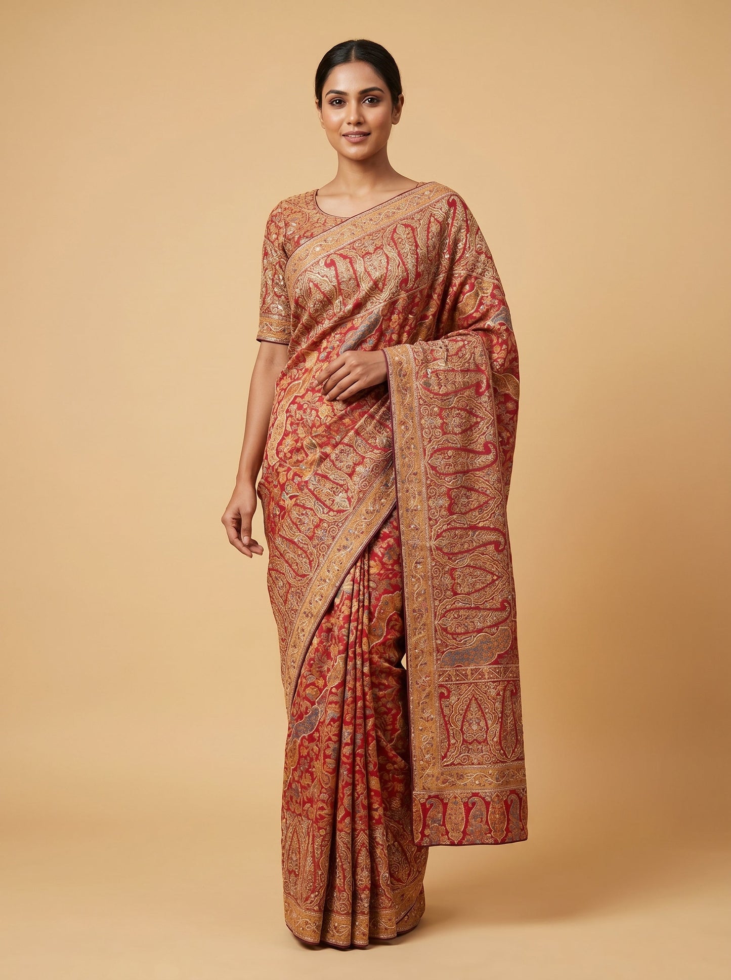 Wine Deep Embellished Saree