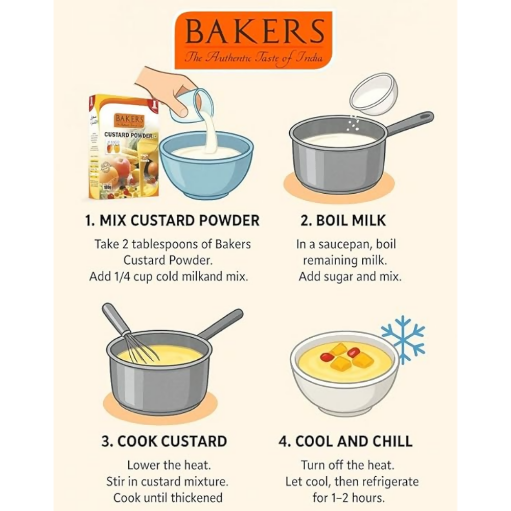 BAKERS Custard Powder - Mango