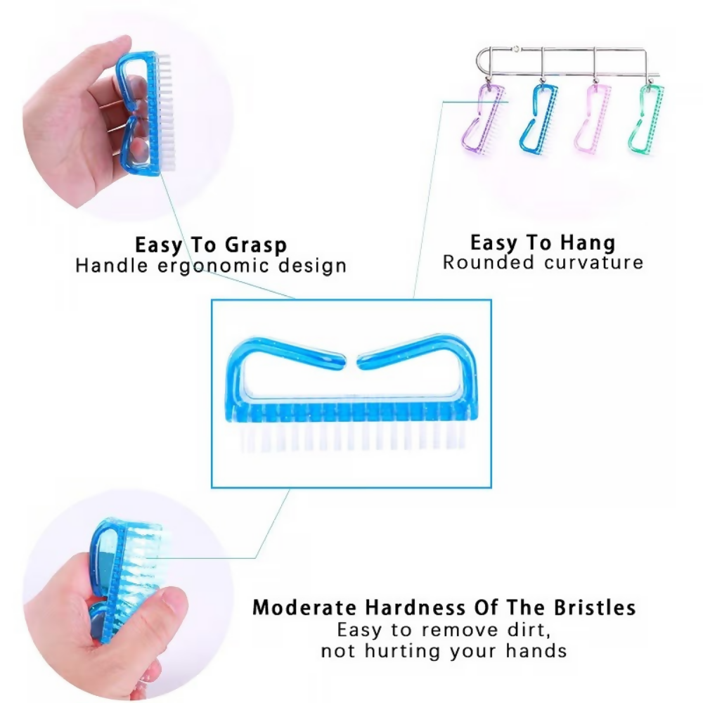 Bronson Professional Handle Grip Nail Brush Fingernail Pedicure Scrub Foot Brush