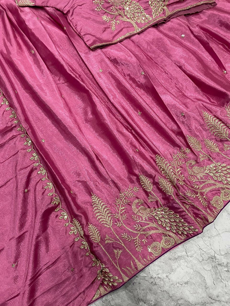Teeya Creation New Womens Latest Embroidered Designer Lehenga Choli Set - Pink