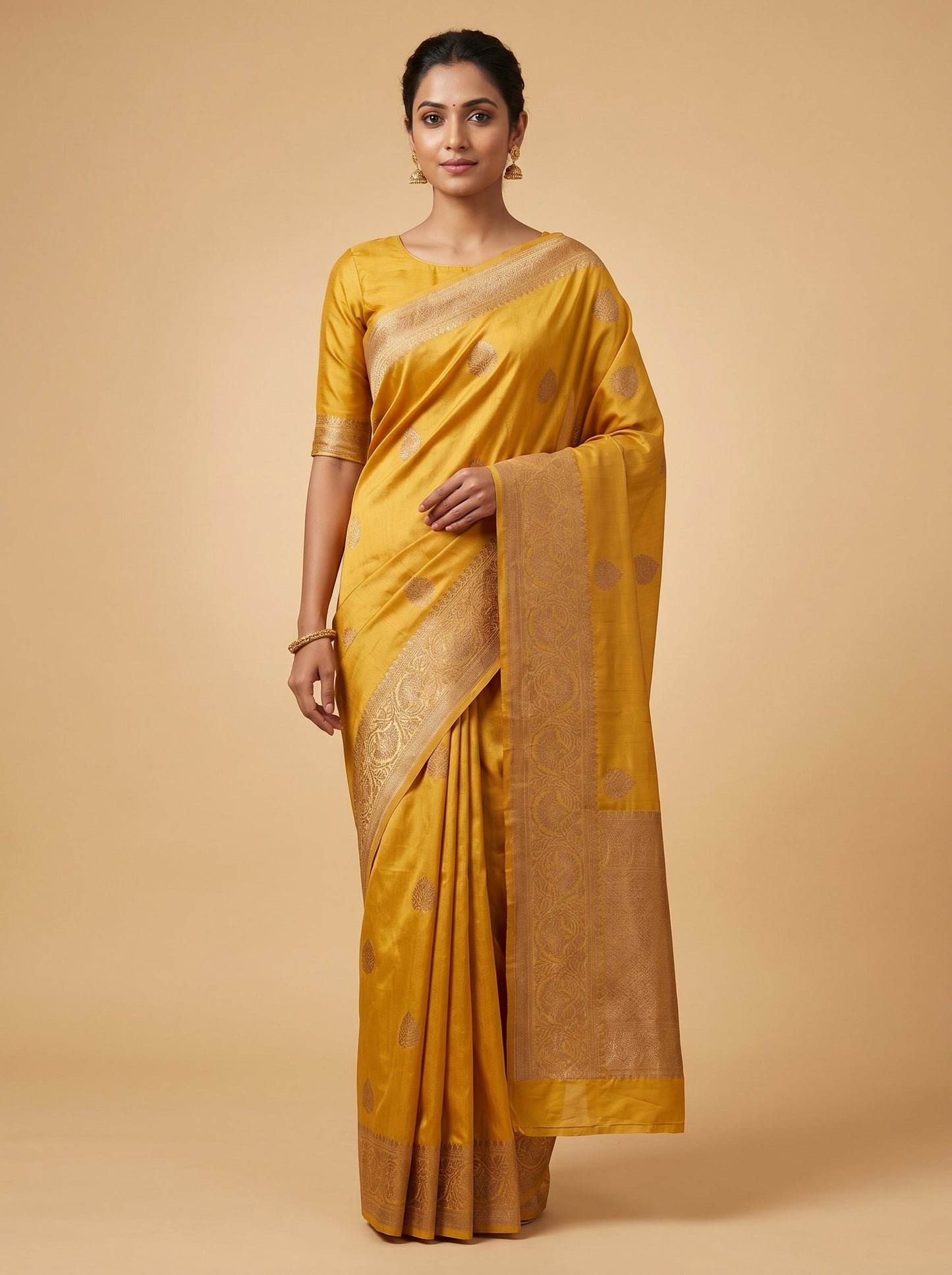 Yellow Radiance Handloom Saree