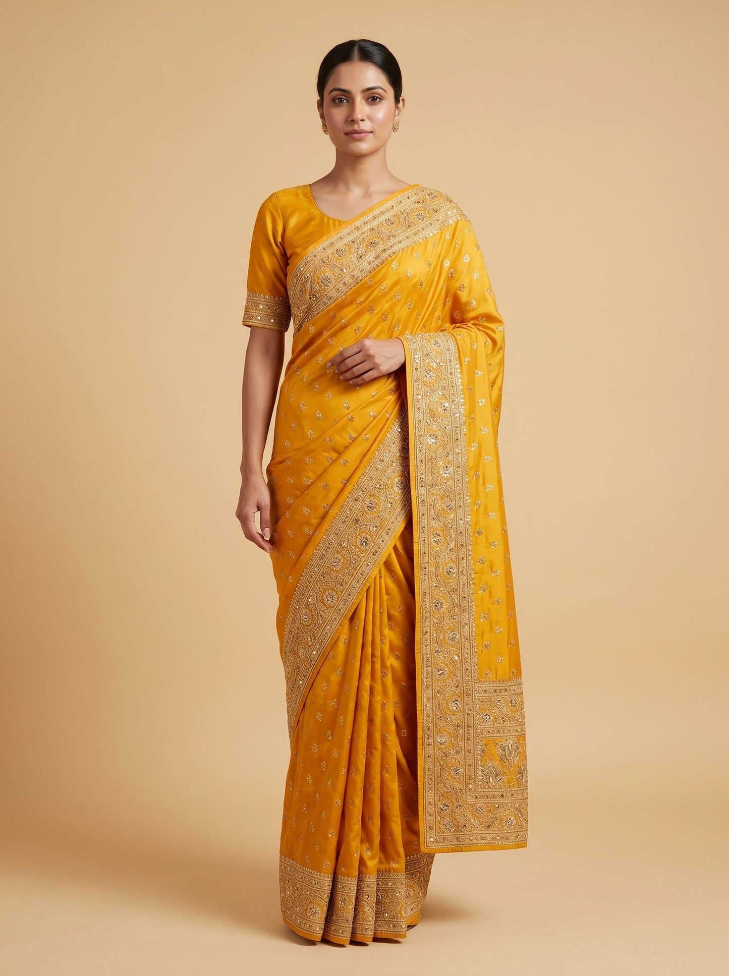 Yellow Golden Radiance Saree