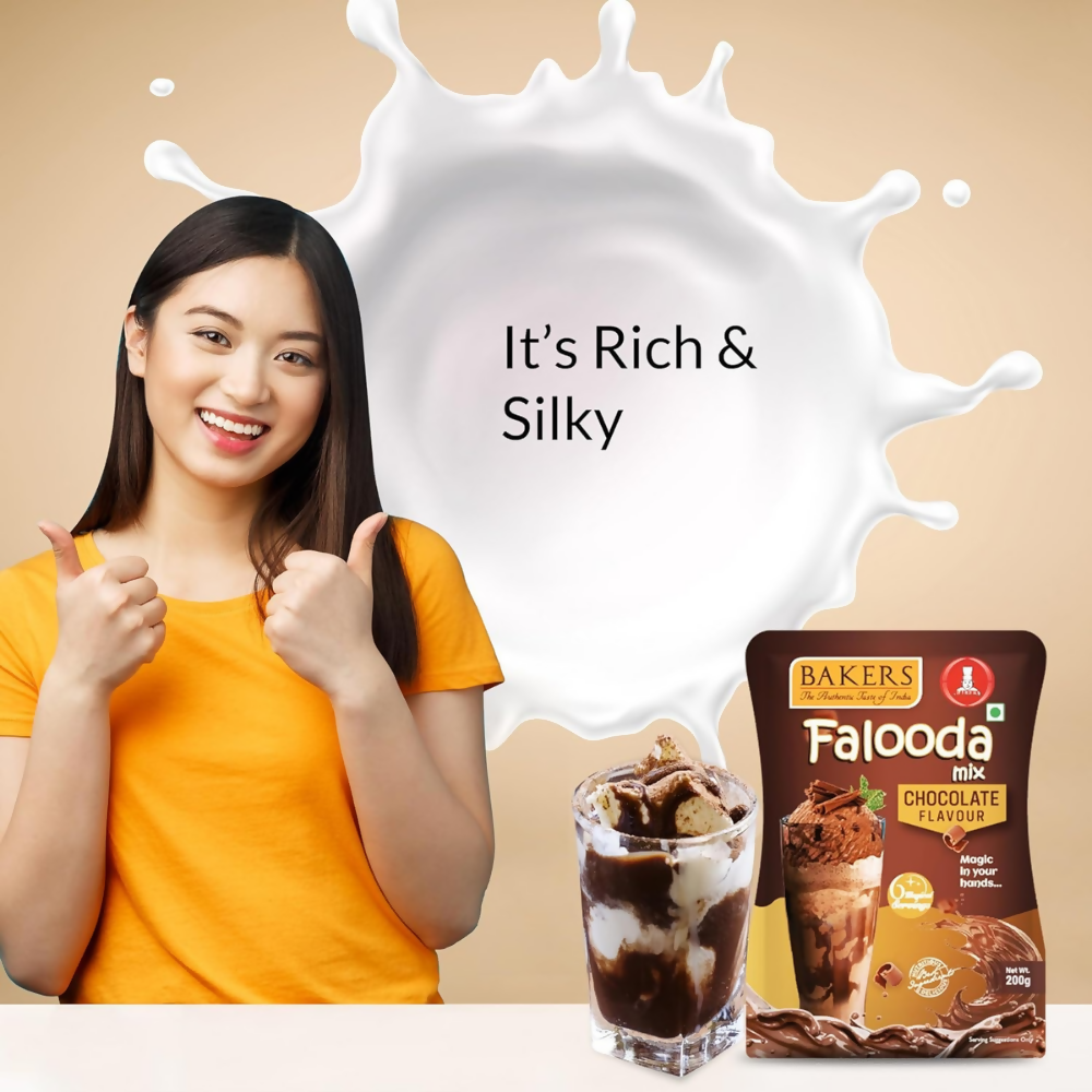 BAKERS Chocolate, Rose And Strawberry Flavour Falooda Mix Powder