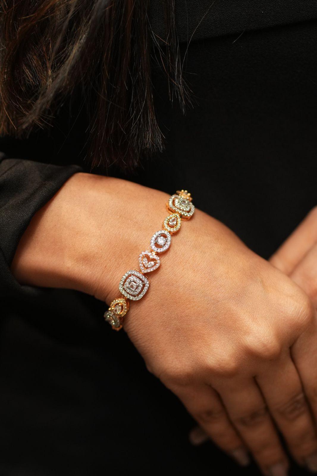 Zaina Multi Solitaire Dual Polish Tennis Bracelet