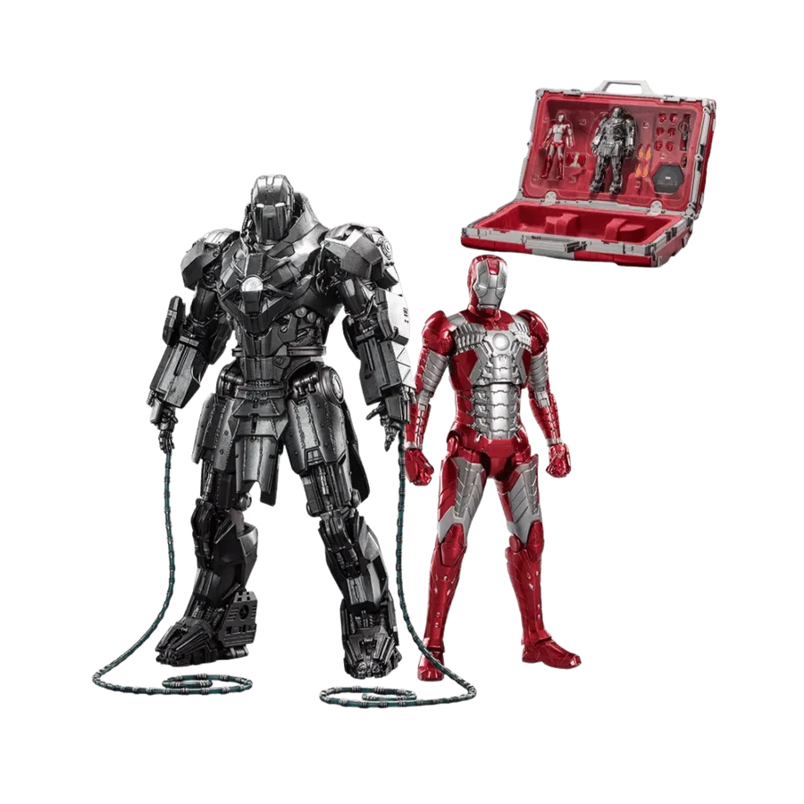 ZD Toys- Iron Man 2: 1:1 Suitcase Iron Man Mark 5 And Whiplash 2.0 Set