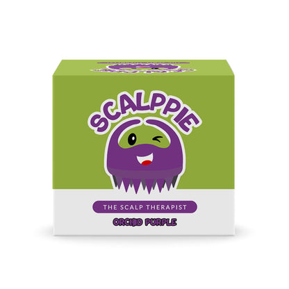 Scalppie Silicon Hair Scalp Massager & Shampoo Brush Scrub For Hair Growth & Anti Dandruff - Purple