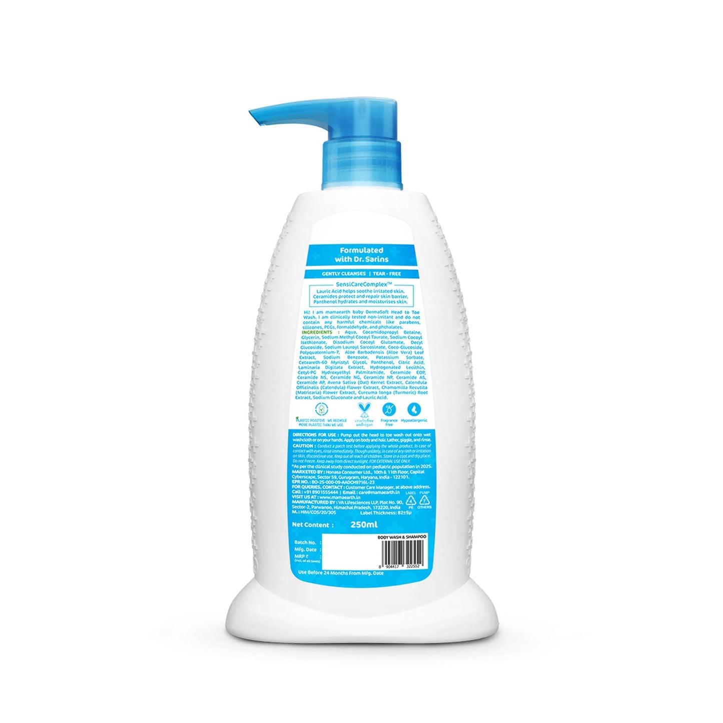 Mamaearth Baby Dermasoft Head To Toe Wash
