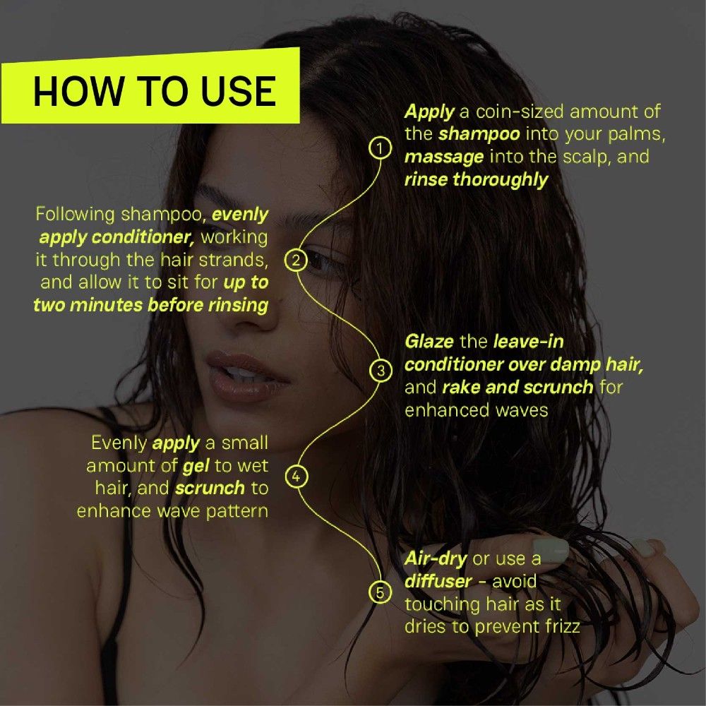 Moxie Beauty Wavy Travel Routine - Shampoo, Conditioner, Leave-In Conditioner & Styling Serum Gel