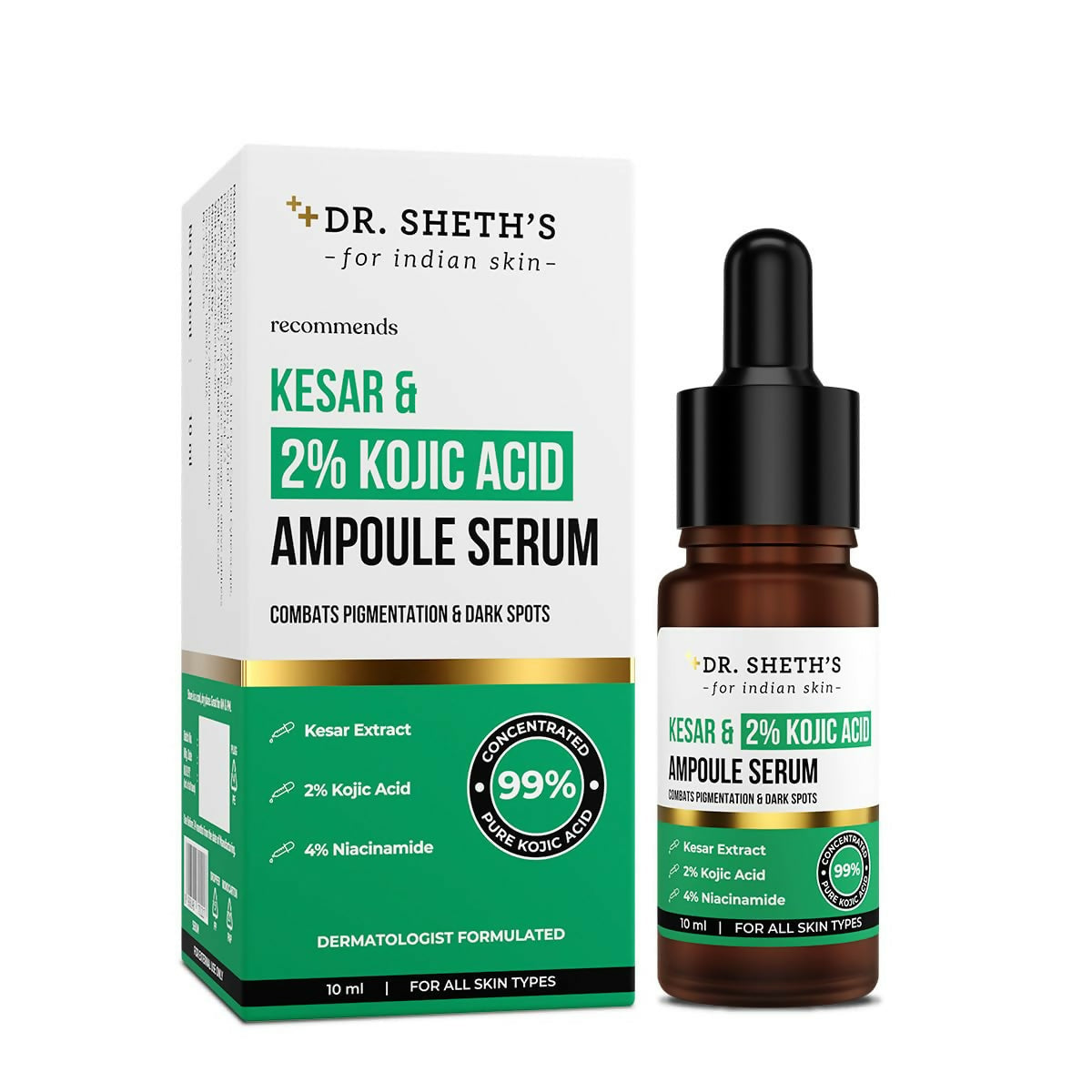 Dr. Sheth's Kesar & 2% Kojic Acid Ampoule Serum