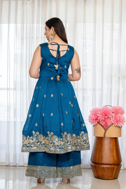 Yash Enterprise Rama Simmar Silk Party Wear Embroidery Suit Set