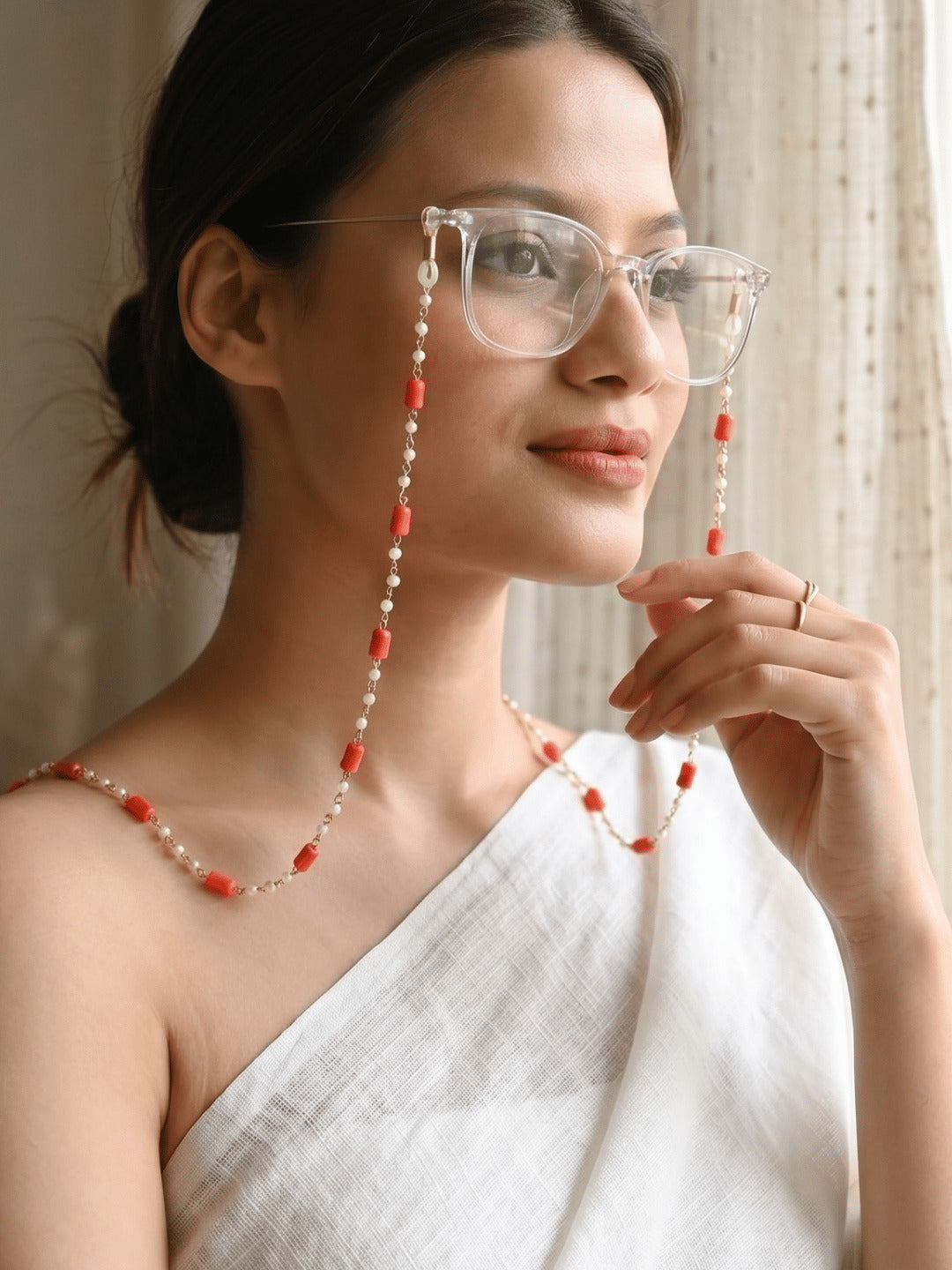 Pearl Drift Cylindrical Beaded Shade Sling
