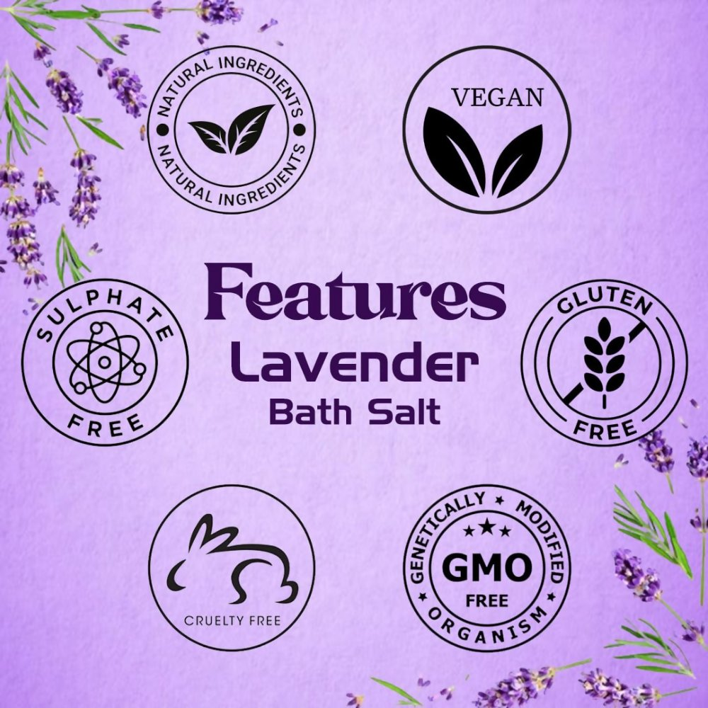 VedicAyurveda Dead Sea Salt and Lavender Bath Salt