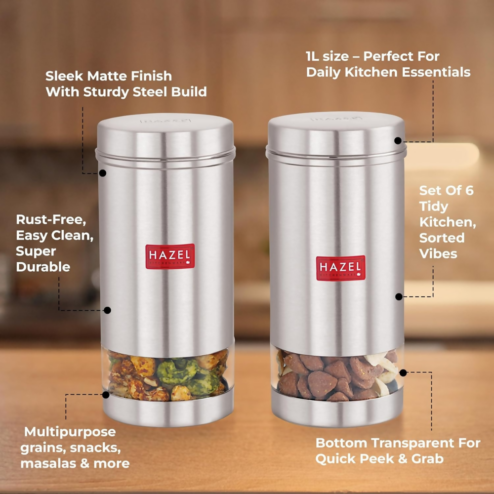 Hazel Stainless Steel Kitchen Containers