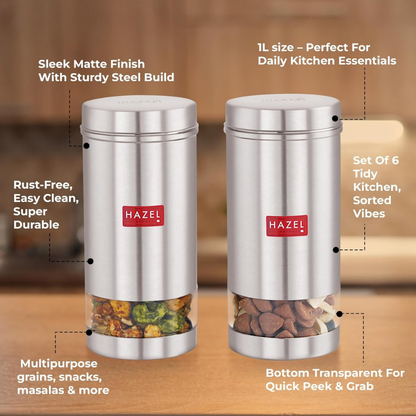 Hazel Stainless Steel Kitchen Containers