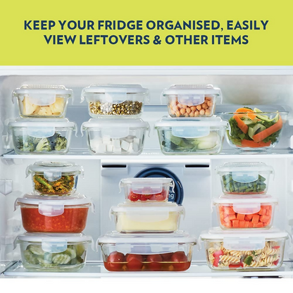 Borosil Klip N Store Glass Storage Containers - Set of 2