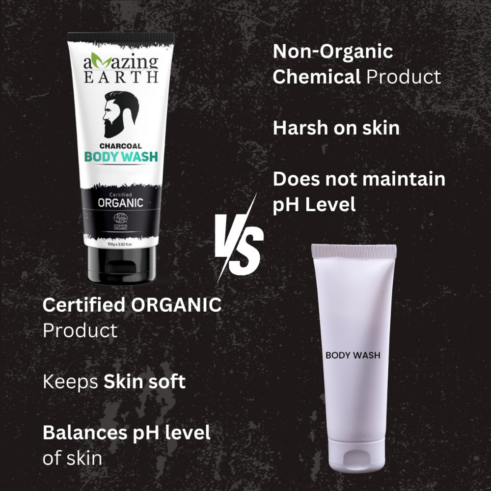 Amazing Earth Charcoal Body Wash for Men
