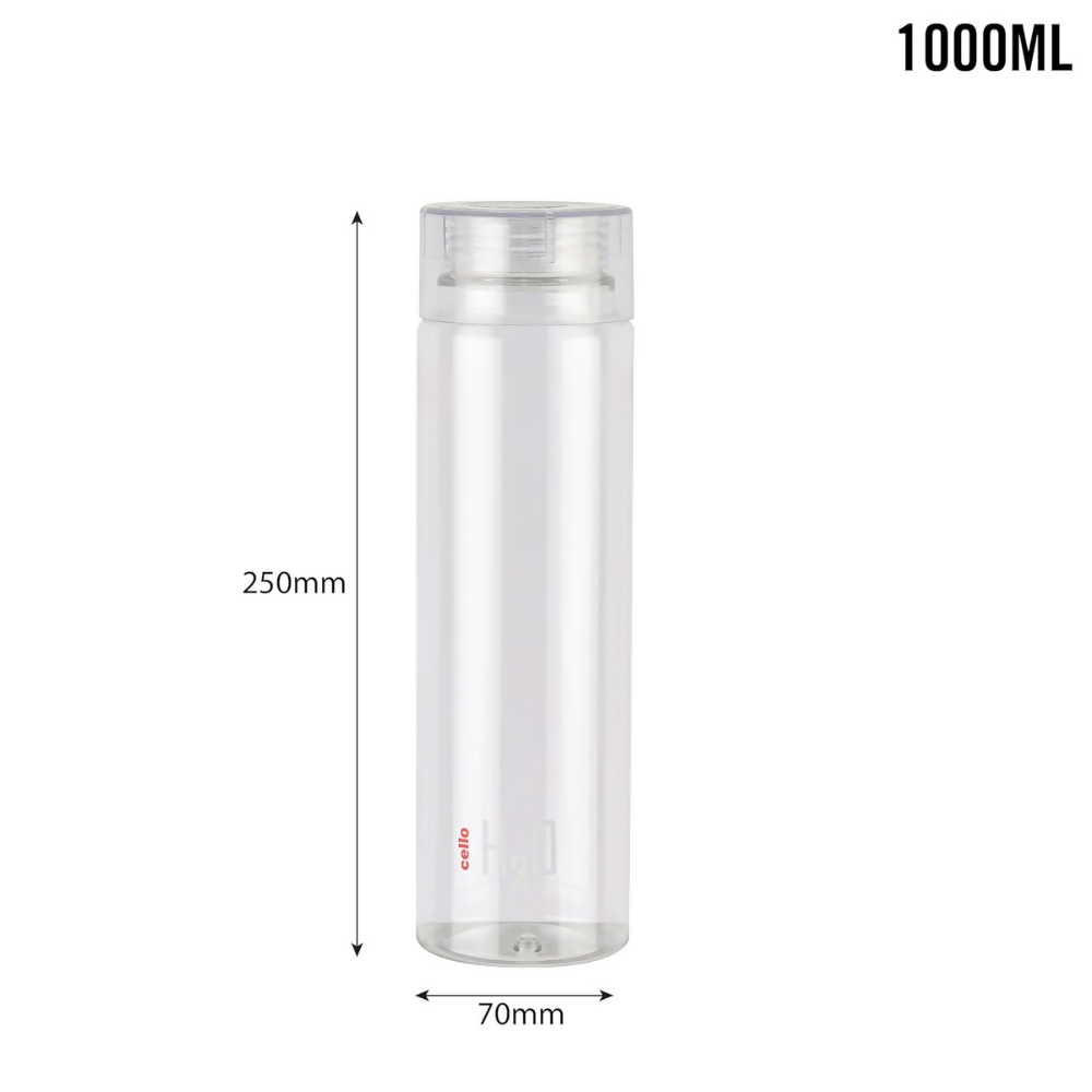 Cello H2O Round Unbreakable Plastic Water Bottle Premium Edition