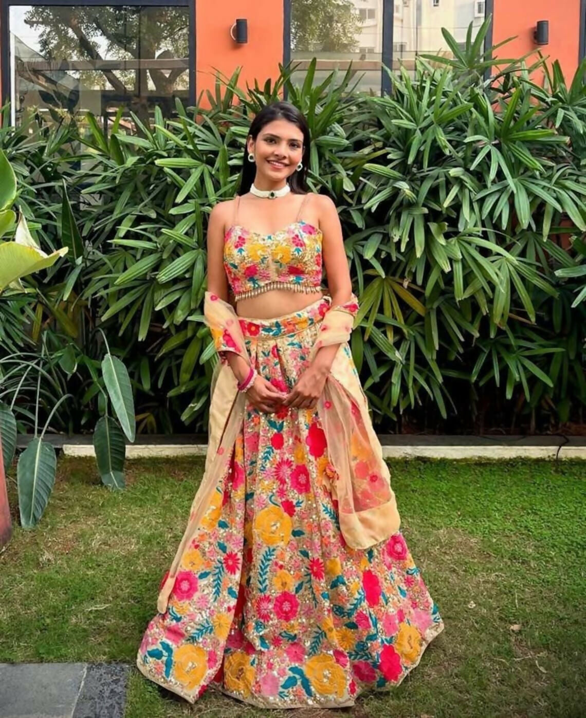Lehenga Mart Multicolor Faux Georgette Designer Bollywood Style Wedding Wear Lehenga Choli