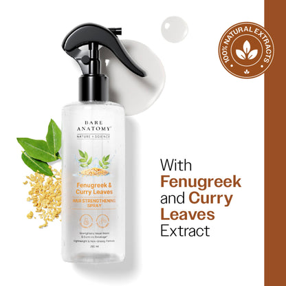 Bare Anatomy Nature x Science Fenugreek and Curry Leaves Hair Strengthening Spray