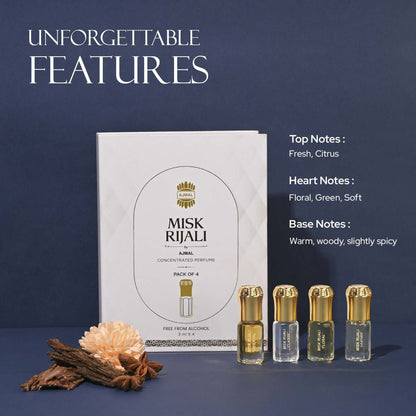 Ajmal India Misk Rijali Concentrated Perfume Gift Set