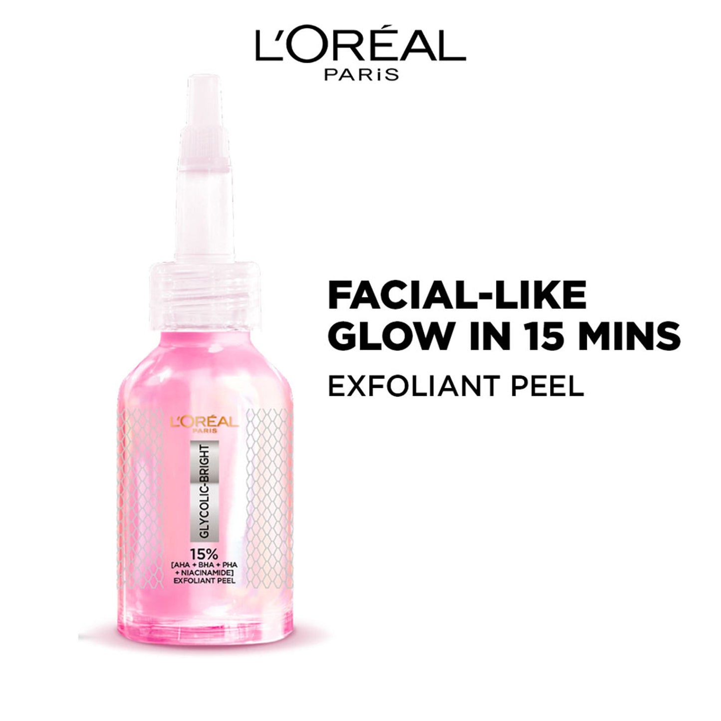 L'Oreal Paris Glycolic-Bright Anti Dark Spot Exfoliant Peel 15% Aha + Bha + Pha + Niacinamide