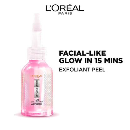 L'Oreal Paris Glycolic-Bright Anti Dark Spot Exfoliant Peel 15% Aha + Bha + Pha + Niacinamide