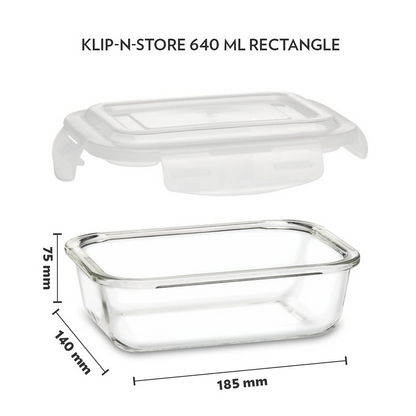 Borosil Klip N Store Glass Storage Containers - Set of 2