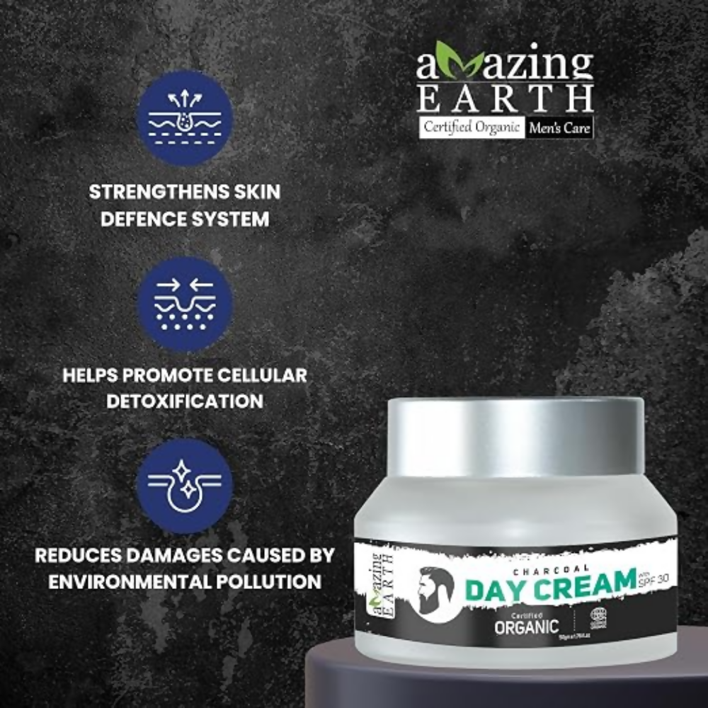 Amazing Earth Certified Organic Charcoal Day Cream