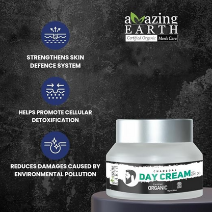 Amazing Earth Certified Organic Charcoal Day Cream