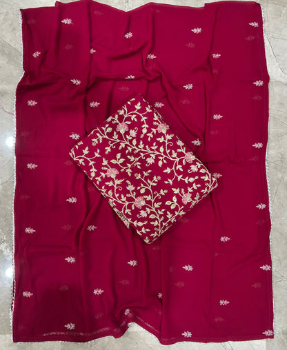 KC Rani Pink Straight Suit For Women Georgette Fabric