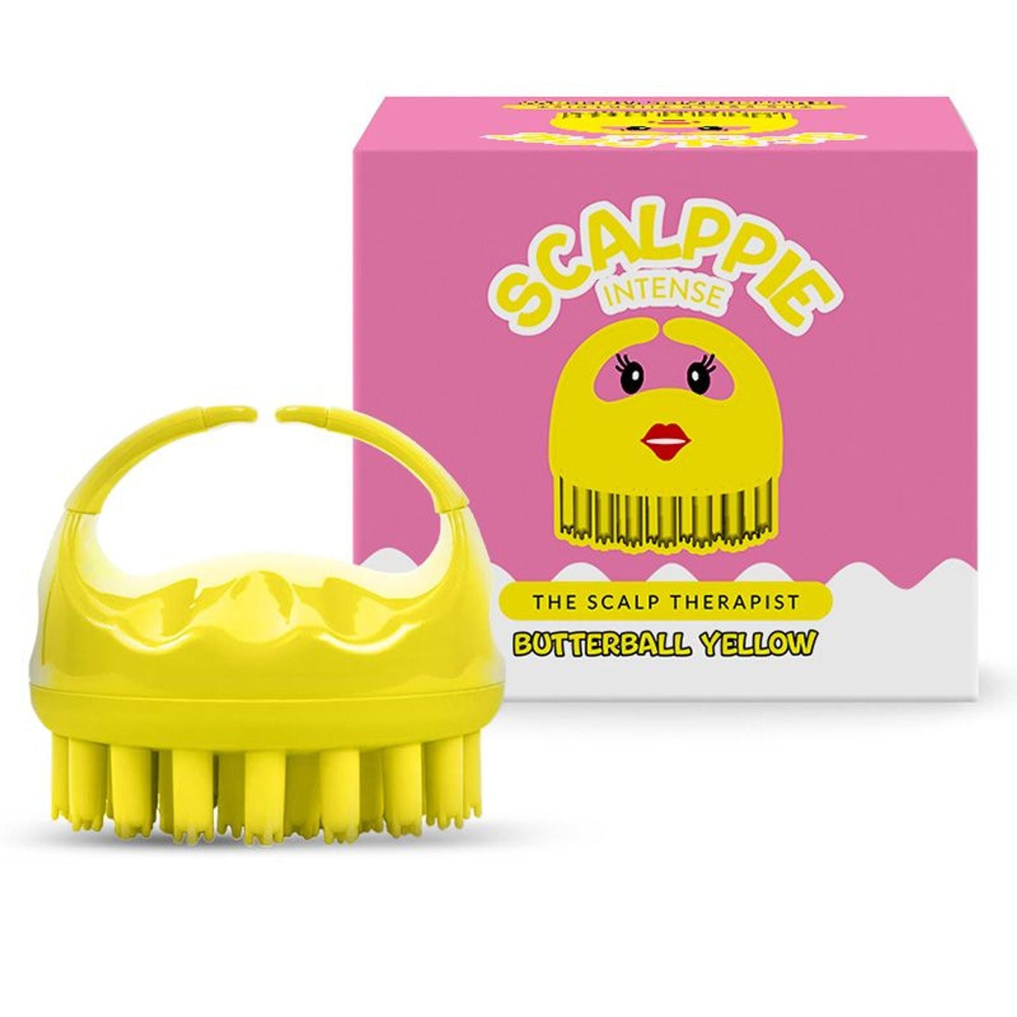 Scalppie Pro Silicon Hair Scalp Massager & Shampoo Brush Scrub Hair Growth & Anti Dandruff - Yellow